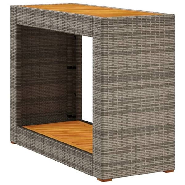 Maison Exclusive - Trädgårds sidobord med grå träskiva 100x40x75 cm