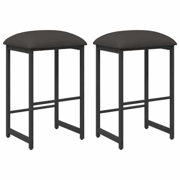 Maison Exclusive - Barstol 2 st Grå mörk 40 x 32 x 64 cm