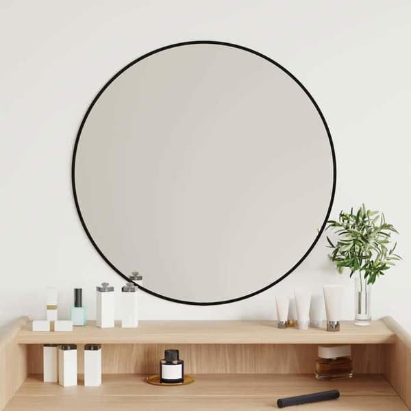 Maison Exclusive - Musta seinäpeili Ø 60 cm Pyöreä