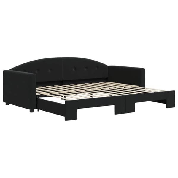 Maison Exclusive - Sovesofa med udtræk uden madras sort 90x200 cm