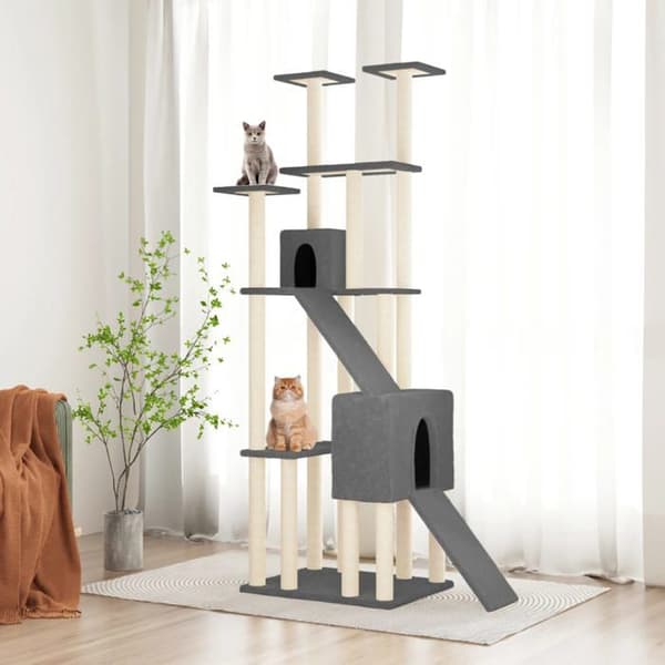 Maison Exclusive - Katte træ med sisal kløer Mørkegrå 190 cm Mörkgrå