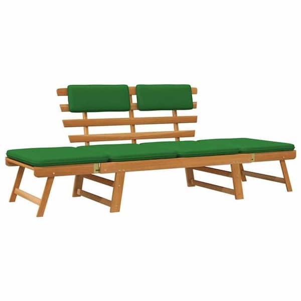 Maison Exclusive - Bænk til haven med 2-i-1 puder 190 cm Solid akacietræ