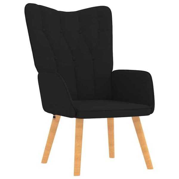 Maison Exclusive - Afslapningsstol med skammel Sort Stof