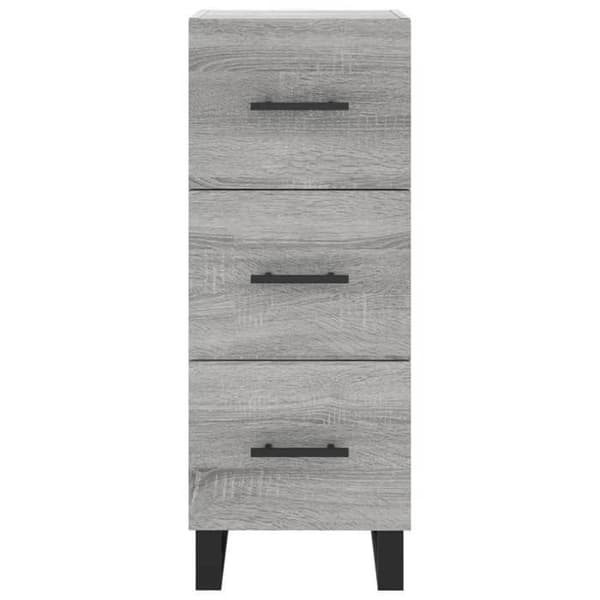 Buffé hög - Sonoma grå - Hållbart ingenjörsträ - 1 dörr - 34,5 x 34 x 180 cm Sonoma grå