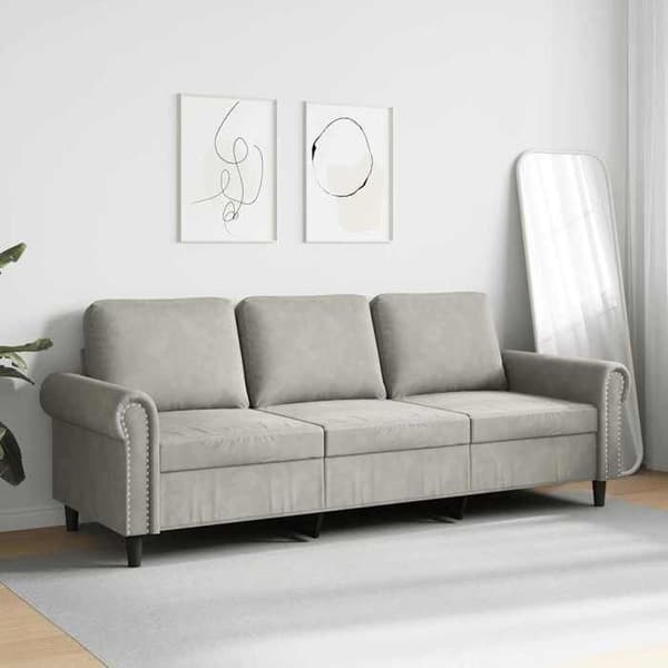 Maison Exclusive - 3-personers Sofa Lys Grå 180 cm Velour