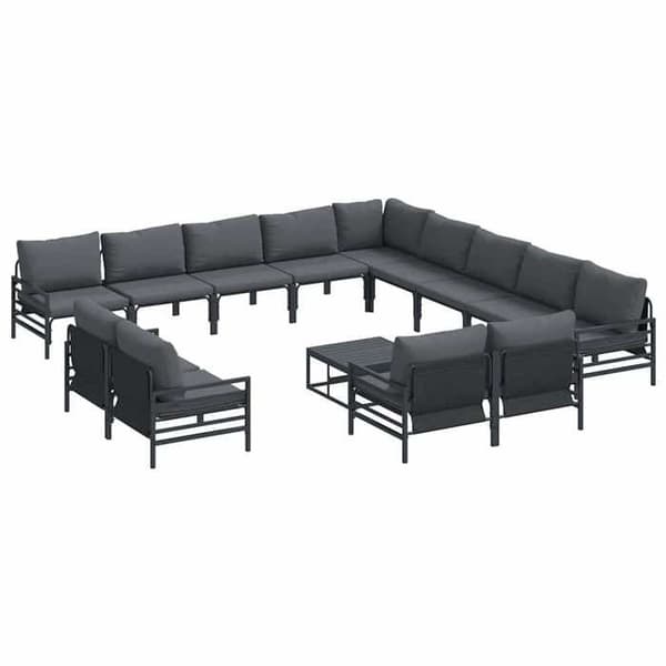 Maison Exclusive - 14 osan musta terassikalustesetti