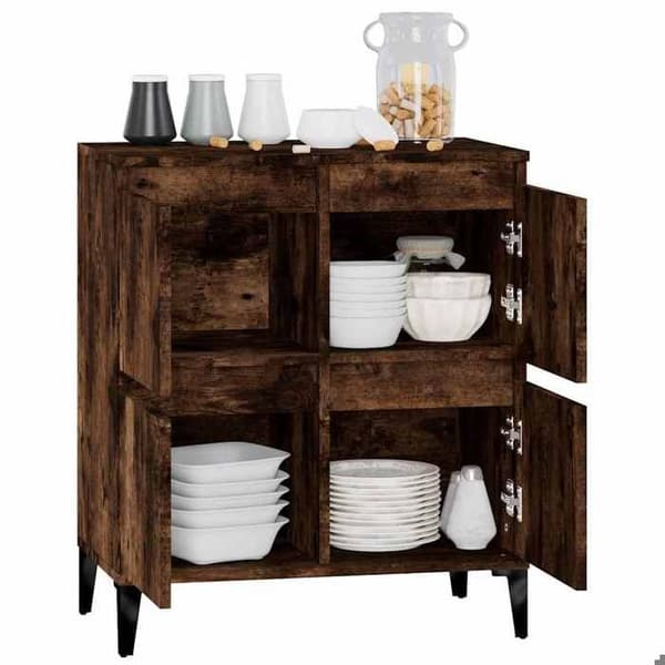 Maison Exclusive - Buffé Ek rökt 60x35x70 cm Ingenjörsträ
