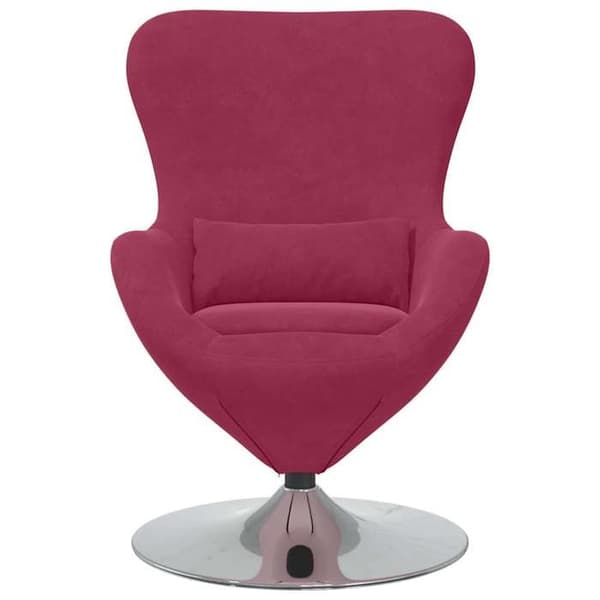 Fåtöljer & Relaxfåtöljer - MAISON EXCLUSIVE - Äggfåtölj - Bordeauxsammet - 360° svängbar bas - Modern design Bordeaux