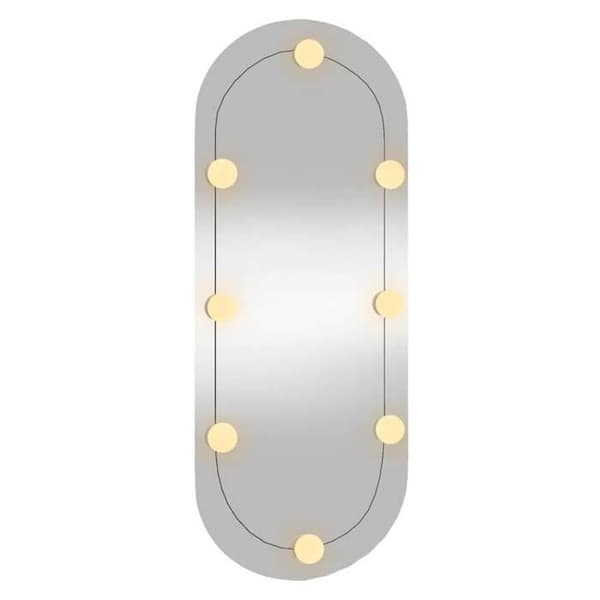 Vægspejl - Eksklusiv Hus - LED multi-mode - Oval 30x70 cm - USB-strømforsyning Vit varm