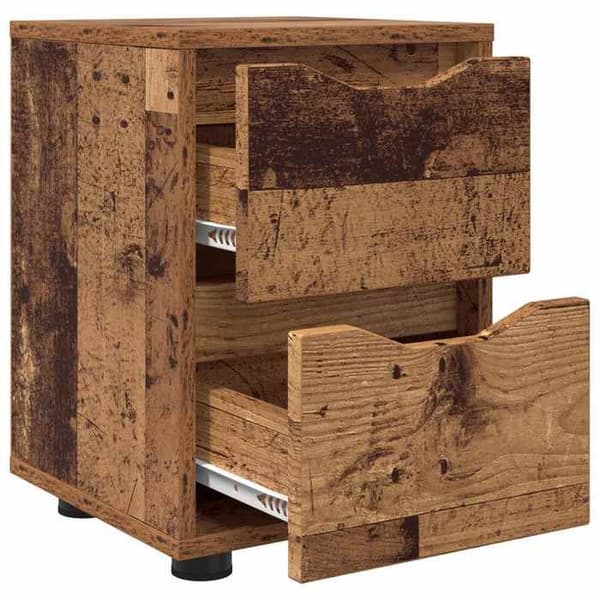 Maison Exclusive - Sängbord 2 st Antik Trä 30,5 x 30 x 43 cm