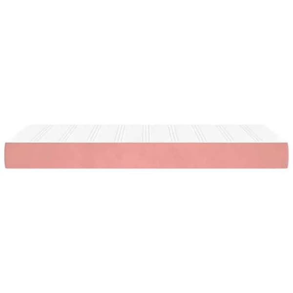 Madrass - EXKLUSIV HEM - 90x220x20 cm - Pocketfjädrar - Medium-hård stöd - Rosa sammetstyg
