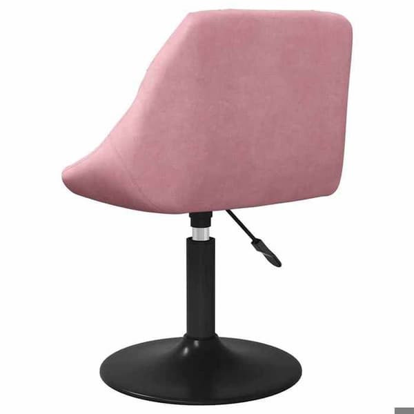 Maison Exclusive - Snurrande matstolar set om 6 rosa sammet