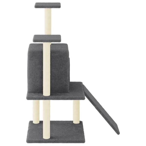 Maison Exclusive - Kattekradse med grå sisal klatretræ 110 cm mörkgrå