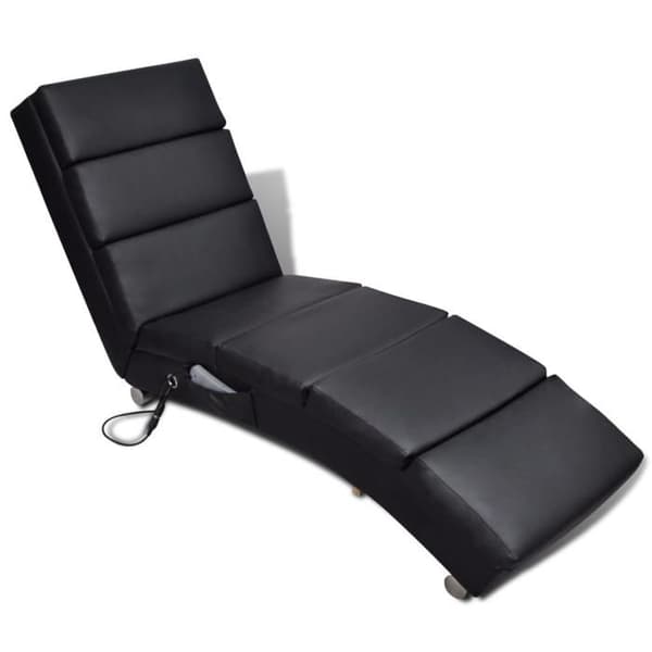 Maison Exclusive - Svart massagefåtölj i konstläder