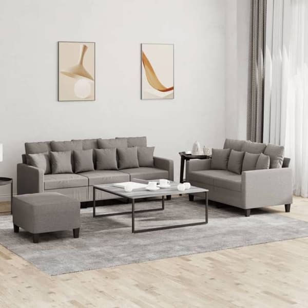 Maison Exclusive - Sæt af 3 sofaer med puder Taupe Stof