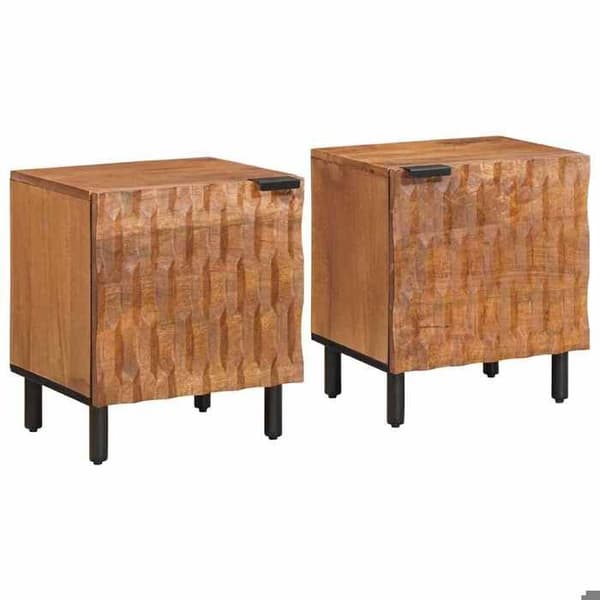 Maison Exclusive - Natbord 2 stk Brun 40 x 33 x 46 cm