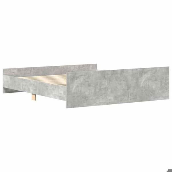 Sengestel - EKSKLUSIV HUS - 180 x 200 cm - Betongrå - Spånplader - Robuste lameller Betonggrå