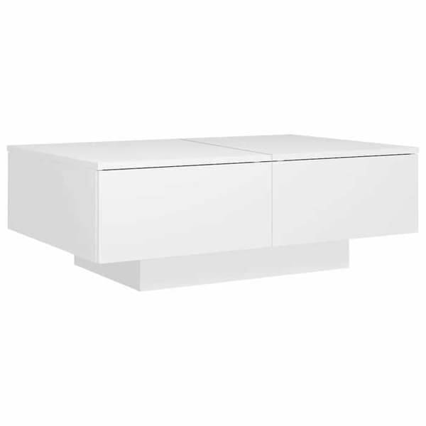 Bord - EKSKLUSIV HUS - 90 x 60 x 31 cm - Hvid - Ingeniørtræ - Rektangulær Vit