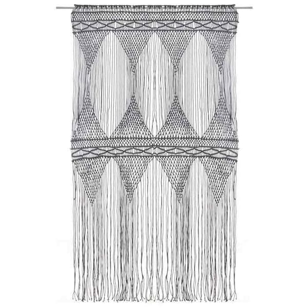 Maison Exclusive - Antrasiitti makramee verho 140x240 cm puuvillaa antracit