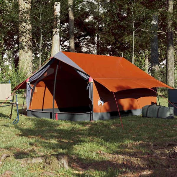 Maison Exclusive - 2 hengen harmaa ja oranssi vedenpitävä teltta
