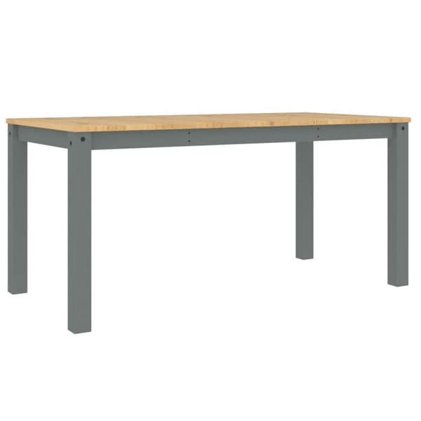 Maison Exclusive - Panama harmaa ruokapöytä 160x80x75 cm massiivipineä Grå