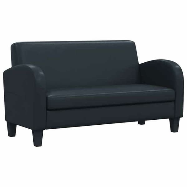 Maison Exclusive - Sæt af 2 sofaer i sort kunstlæder Svart