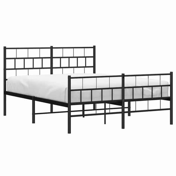 Sengestel - EKSKLUSIV HUS - 135x190 cm - Sort - Stål - Klassisk Svart