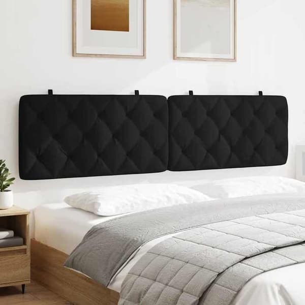 Maison Exclusive - Sort hovedgærdepude 200 cm i velour