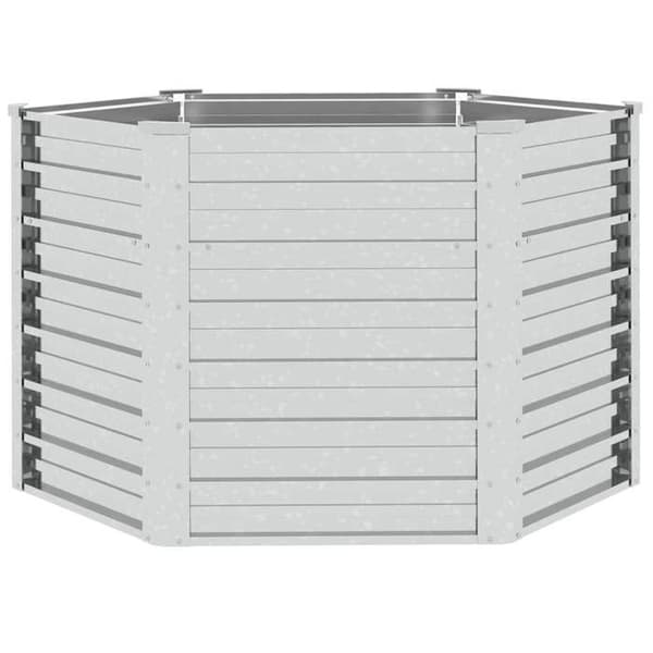 Maison Exclusive - Hævet havebed 129x77 cm Galvaniseret stål Sølv