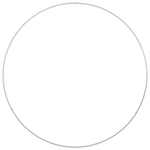Maison Exclusive - Blomkruka Ring Vit 80 x 80 x 20 cm Kallvalsat stål