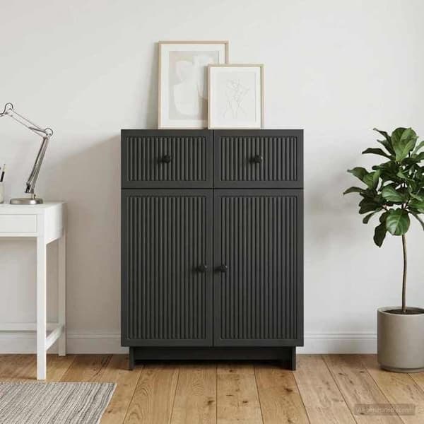 Maison Exclusive - Buffet Sort 66 x 34,5 x 90 cm Ingeniørtræ