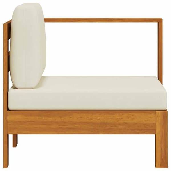 Maison Exclusive - Central sofa med 1 armlæn Hvid creme Solid akacie