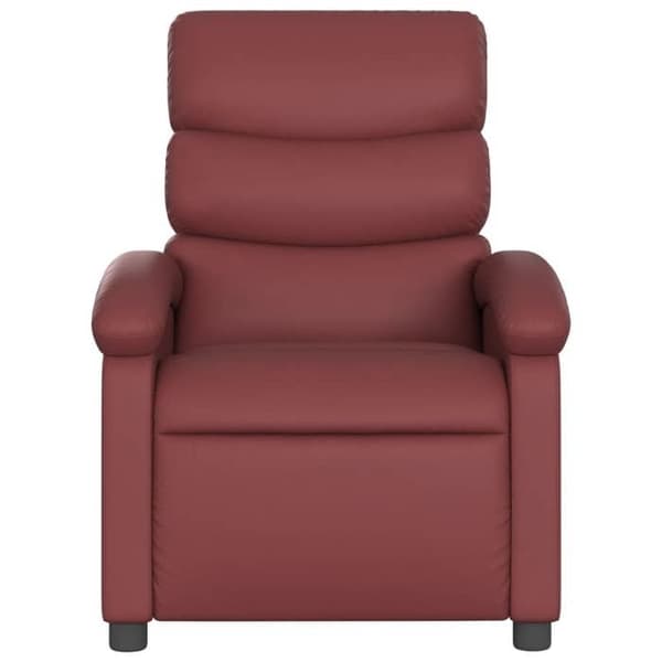 Maison Exclusive - Rød bordeaux læderlook hvilestol