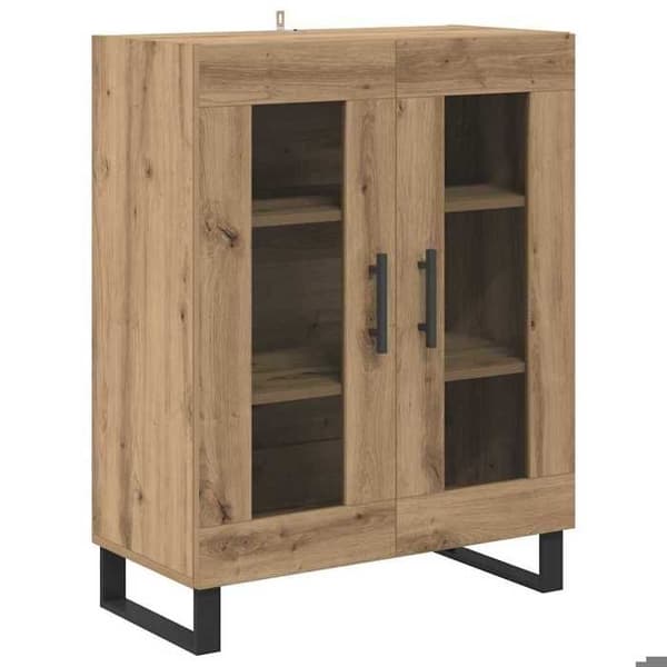 Maison Exclusive - Buffet i håndlavet egetræ 69,5 x 34 x 90 cm Ingeniørtræ