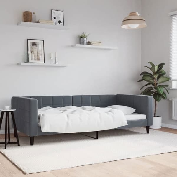 Maison Exclusive - Mörkgrå vilobädd 90x190 cm sammet Mörkgrå