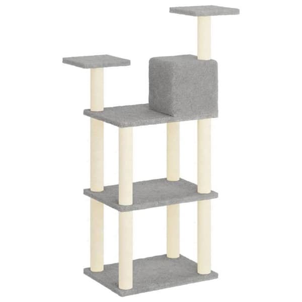 Maison Exclusive - Kattekradse med sisal i lys grå 118,5 cm