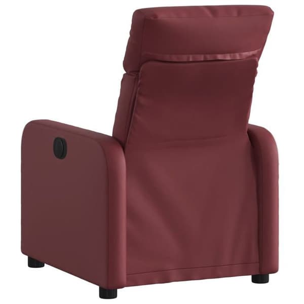 Maison Exclusive - Rød bordeaux læderlook hvilestol