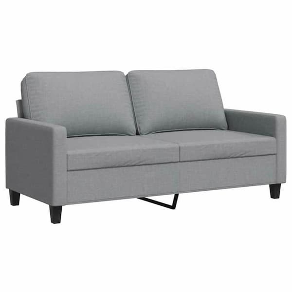 Sofa - EKSKLUSIV HUS - 2 pladser 140 cm - Lys grå - Holdbart stof - Robust metalramme Ljusgrått