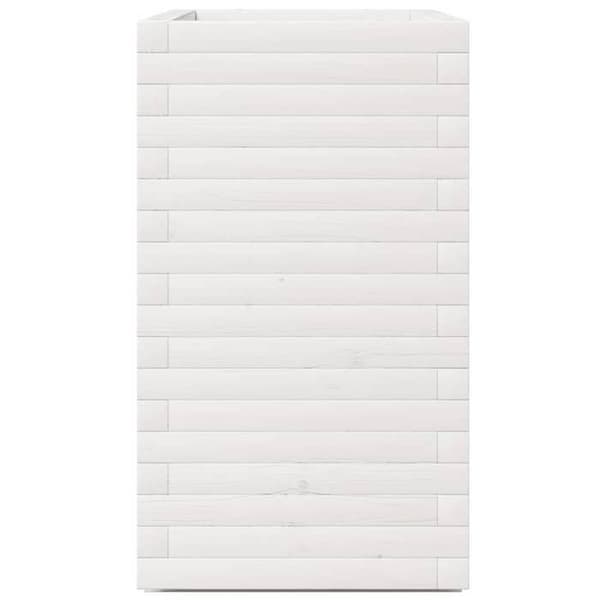 Jardinière - EXKLUSIVT HEM - 70x40x72,5 cm - Massivt furu - Vit - Rektangulär Vit