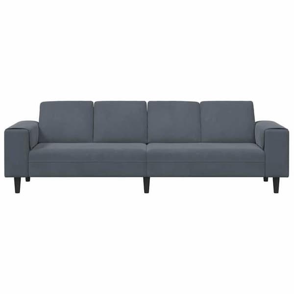 Soffa - MAISON EXCLUSIVE - Maison Exclusive - Mörkgrå - 250 x 77 x 76 cm - Polyesteröverdrag Mörkgrå