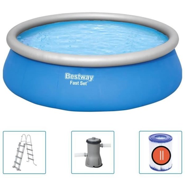 Bestway Fast Set Runt uppblåsbart poolset 457x122 cm0 [cm]