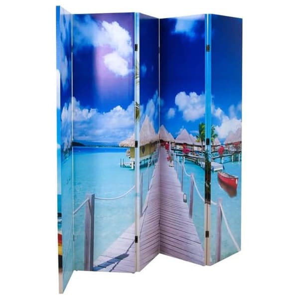 Maison Exclusive - Fällbar avskiljande vägg 200 x 170 cm Strand