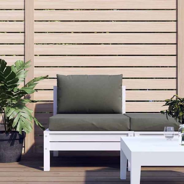Pallkuddar - EXKLUSIV HEM - Set om 2 - 60 x 60 cm - mörkgrå blandning - UV-beständig polyester mörkgrå blandad