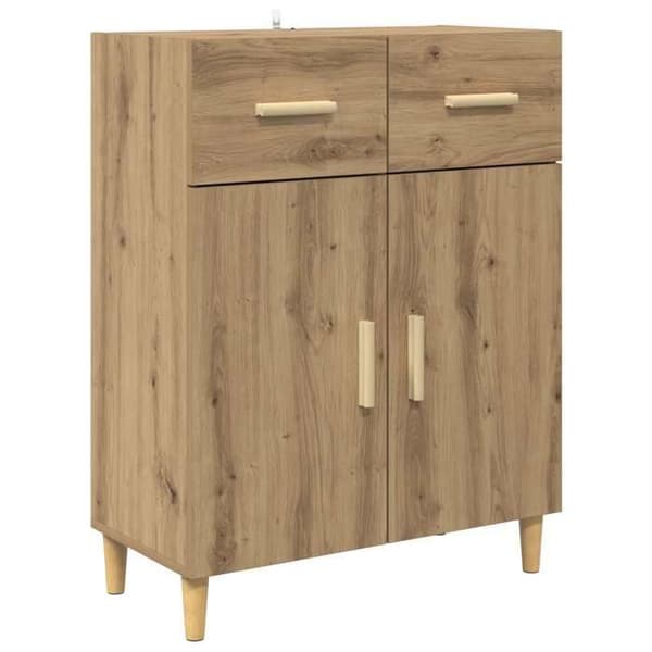 Maison Exclusive - Buffet i håndlavet egetræ 34 x 69,5 x 89 cm Ingeniørtræ