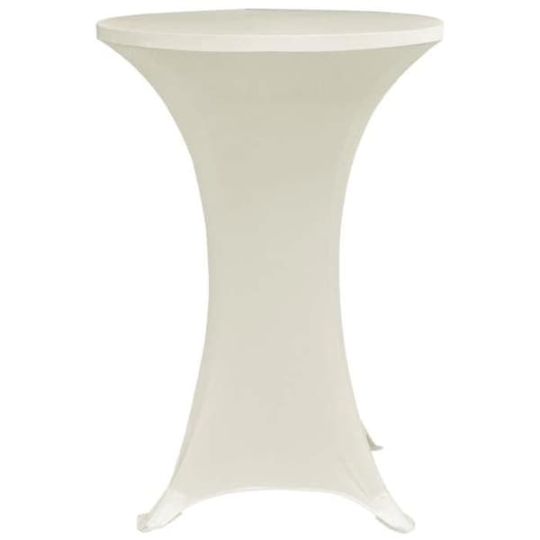 Maison Exclusive - Elastiska bordsöverdrag Ø 70 cm Kräm 4 st