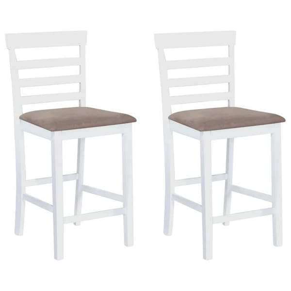 Maison Exclusive - Barstolar set om 2 vit tyg Vit