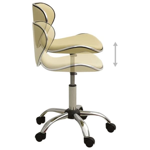 Maison Exclusive - Kontorstol Creme Kunstlæder