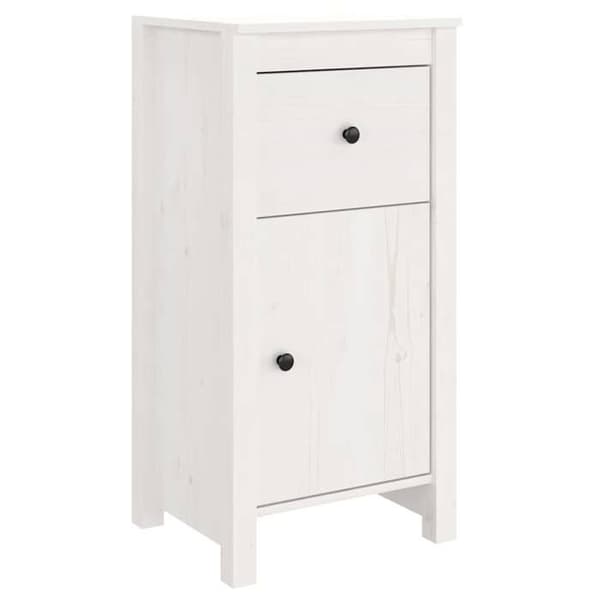 Maison Exclusive - Bufféer 2 st vit 40x35x80 cm massiv furu Vit