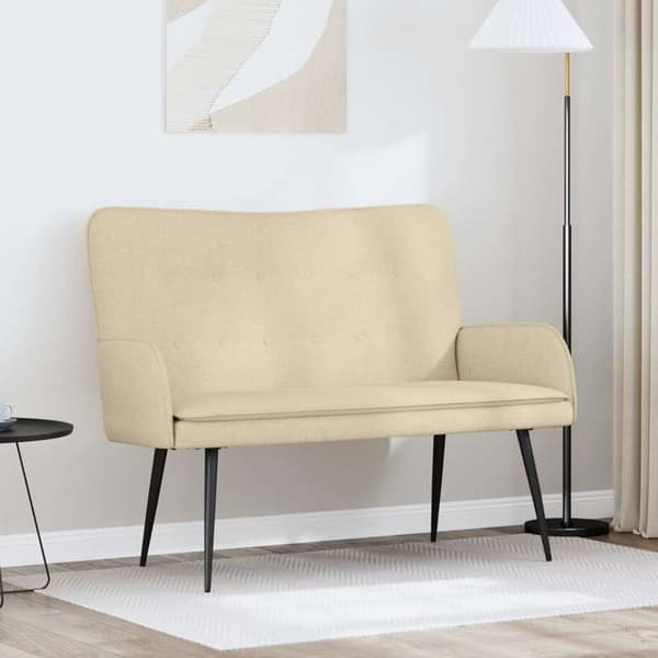 Maison Exclusive - Sofa 2 pladser Creme 115 x 61 x 87 cm Stof