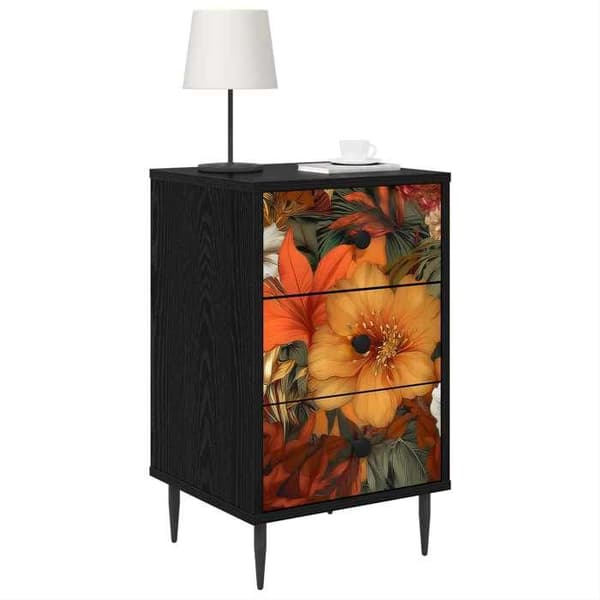 Maison Exclusive - Natbord GENNEP Sort eg 36 x 33 x 61 cm